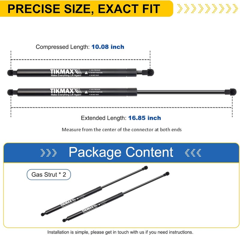 TIKMAX Rear Hatch Gas Struts for Honda Fit 2015-2020 Liftgate, Replaces SG326026 PM3315 296862 557837 478251 602325 Tailgate Shocks Lift Supports Gas Springs, 2 Pcs - Image 2